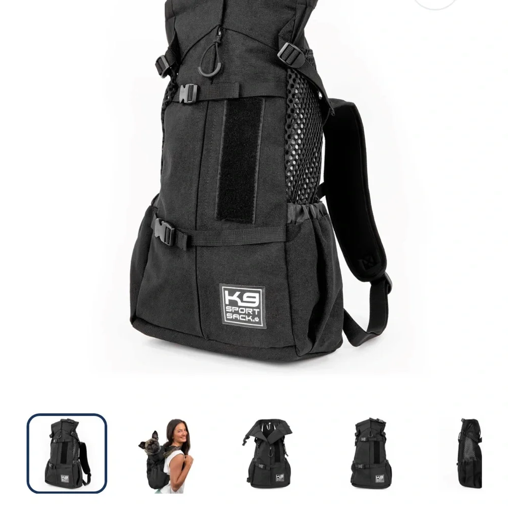 Stylish Black/Grey Camouflage Dog Carrier Backpack